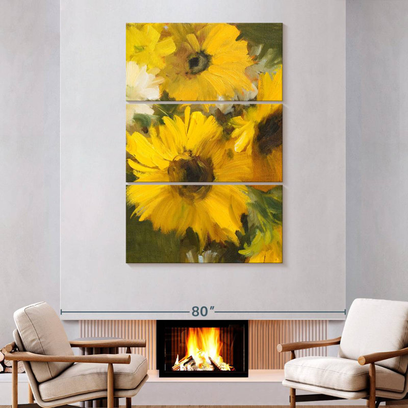 Harnek Bright Yellow Sunflowers