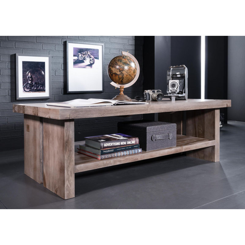 Sydney Solid Wood Sled Coffee Table with Storage