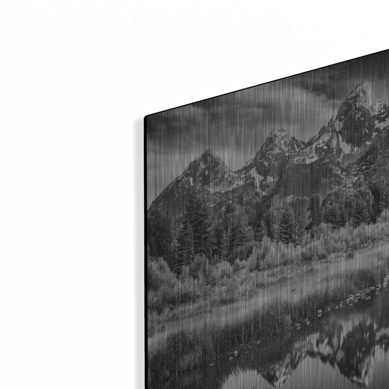 «Teton Reflections» par Rick Berk, art mural en métal, H 12 po x l 16 po