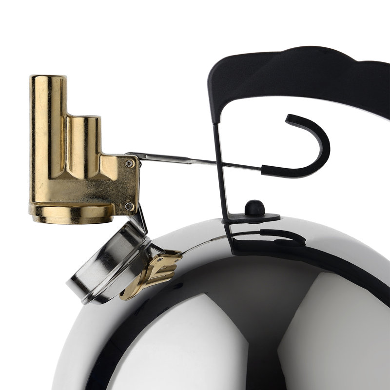 Alessi Sapper 2.11 Quarts Stainless Steel (18/10) Whistling Stovetop Tea Kettle