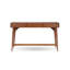 Ian Large Office Desk, 3 Felt Lined Drawers, Chestnut Brown Wood 52 Inch