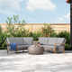 Chauncie Teak 6 - Person Patio Conversation Sets with Cushions