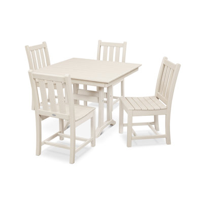 Traditional Garden 5-Piece Farmhouse Trestle Dining Set