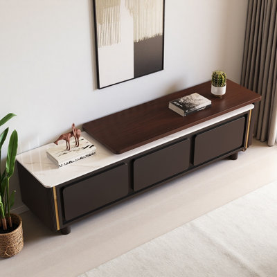 Meuble télé simple et créatif de style crème