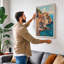 Clifftop Mediterranean Village Coastal - Wrapped Canvas-317924376-317924378