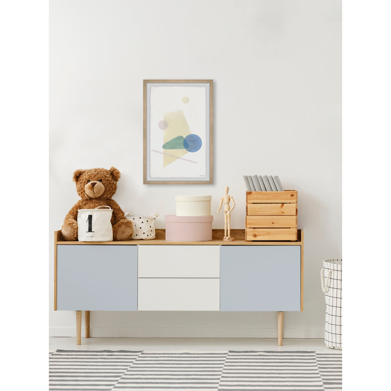 Yellow Rectangle by Marmont Hill - Single Picture Frame Painting, 45 cm H x 38 cm W x 3.81cm D