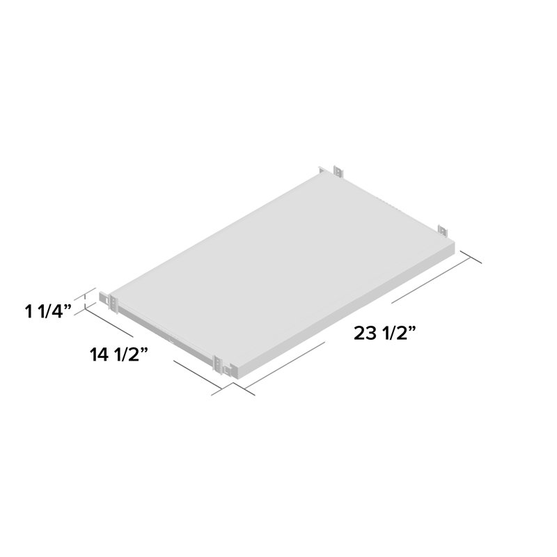 Palladino 1.25" H x 23.5" W Desk Keyboard Tray, Driftwood