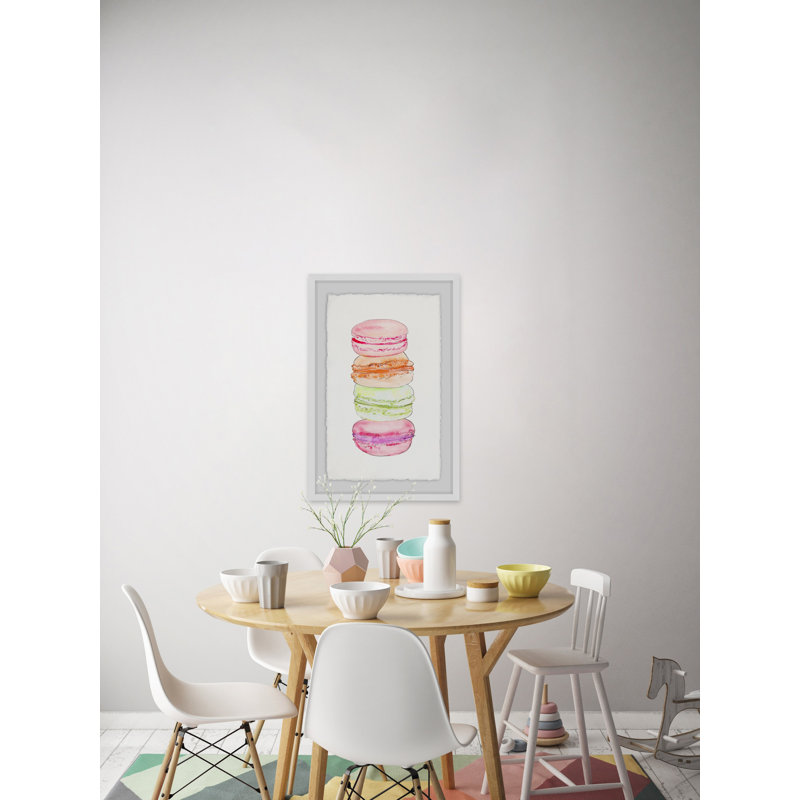 «Macaron Tower» par Alison B Illustration - impression encadrée, H 36 po x l 24 po x P 1,5 po