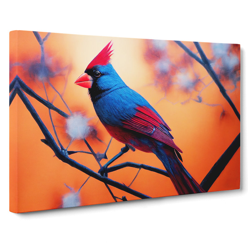 Cardinal Bird Vol.10 - Wrapped Canvas, 35cm H x 50cm W x 3cm D