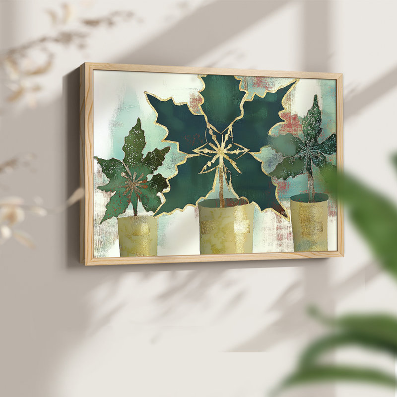 Chirstmas Art-CCLXXX -Framed Print - Restickable, Naturel, H 22 po x l 28 po