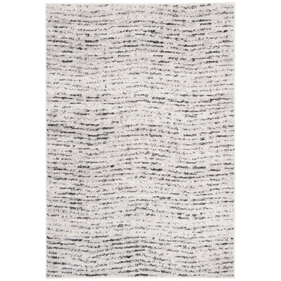 Riebe Abstract Ivory/Silver Area Rug