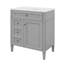 Meuble-lavabo autoportant de 30 po avec lavabo supérieur, meuble-lavabo moderne encastrable avec 2 tiroirs et un tiroir basculant-1285802074