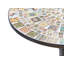 Murrieta Round Concrete and Glass Iron Outdoor Bistro Table - 60 cm W 60 cm D