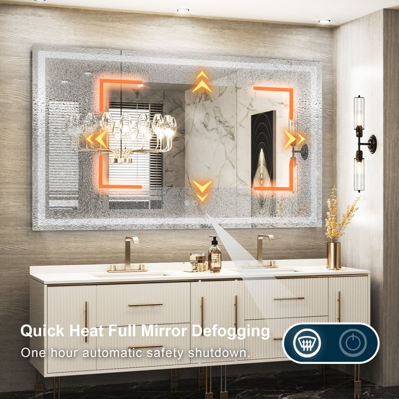 Miroir de salle de bain Martrez, 55 po x 36 po