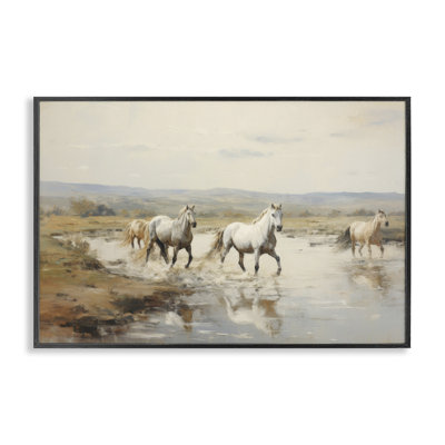 Free Horses Running Framed Giclee Art by Petal Prints Design