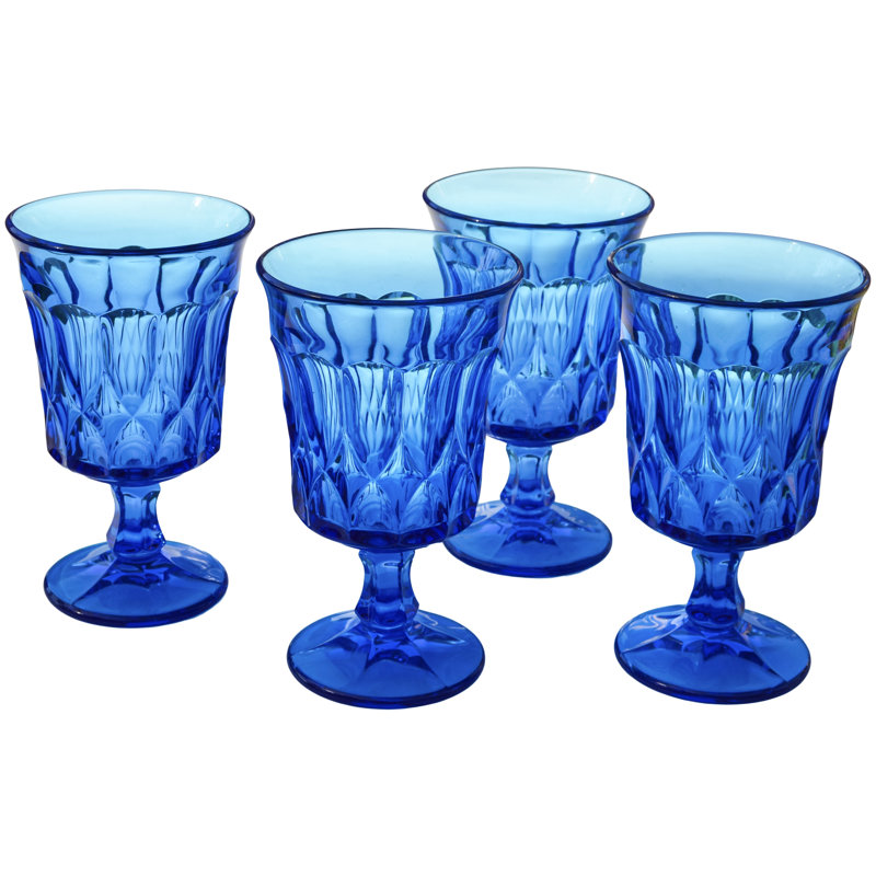 Ensemble de 4 verres en verre soufflé à la main Mid Mid Century Century