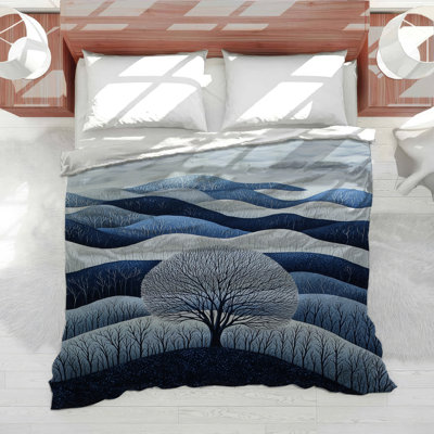 Édredon nature paysage d'hiver scandinave