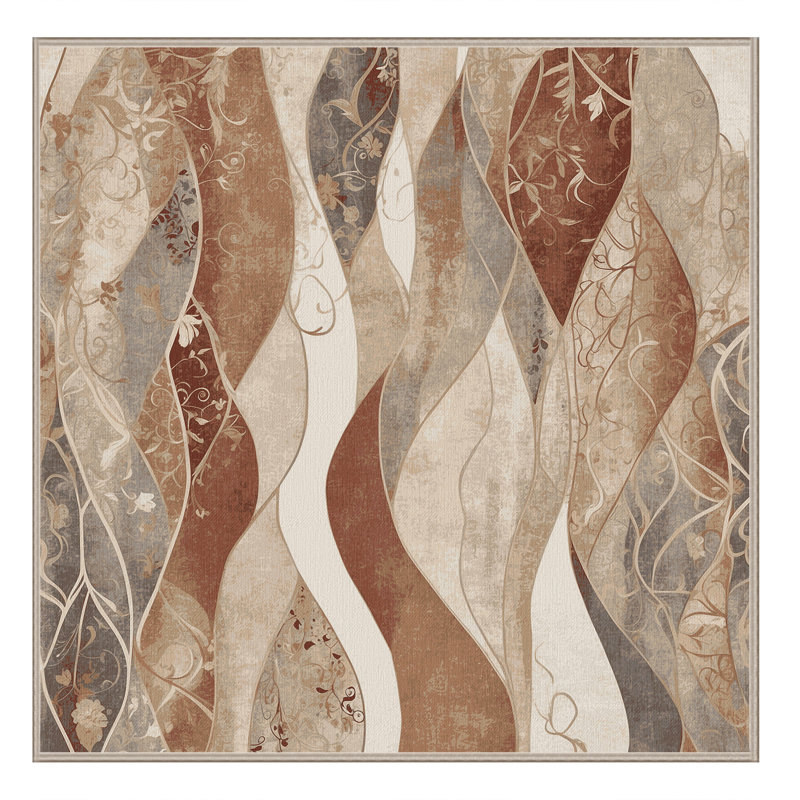 Windswept Veil Rug, Square 5'