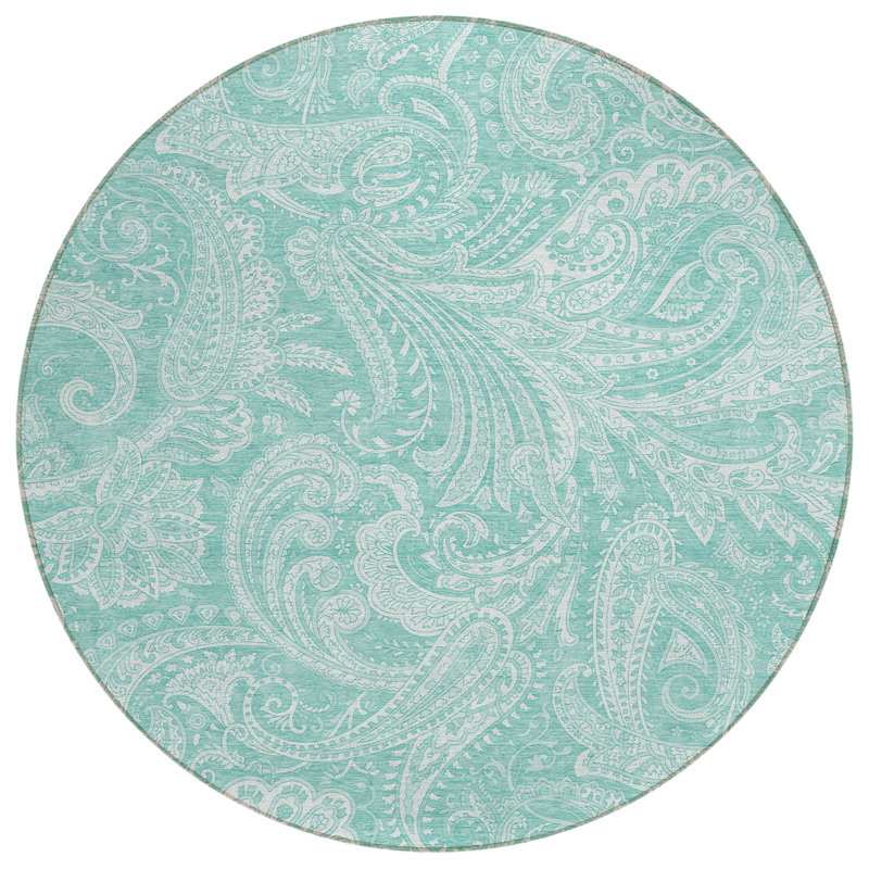 Cresley Paisley Indoor / Outdoor Rug, Round 8'