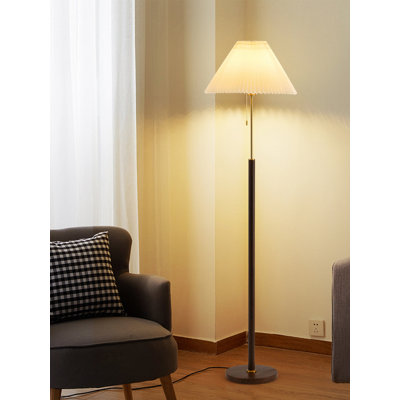 Minimalist Wrought Iron and Fabric Floor Lamp