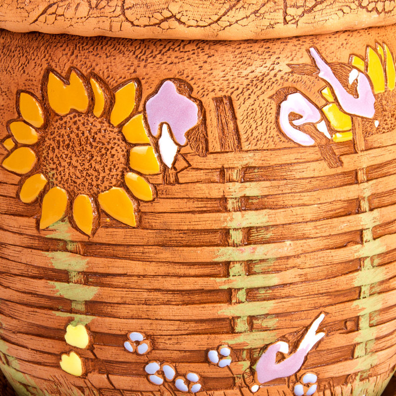 Advithi Handmade Pot Planter, 5.5" H x 5.9" W x 5.9" D