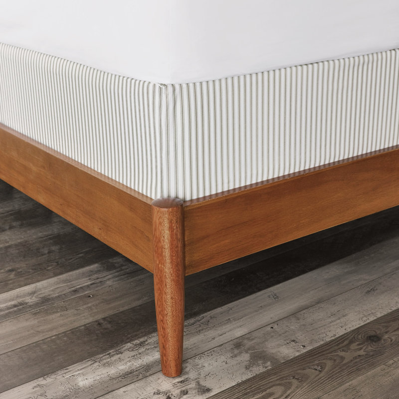 Blass Ticking Box Spring Cover, Extra Long Twin, Eastwood Fawn