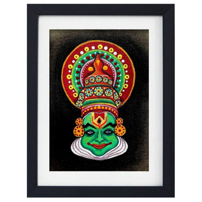 Masque de Kathakali | Acrylique sur toile | Roshni Jashnani