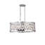 Lustre ovale 8 lumières en chrome avec détails en cristal transparent-95786139