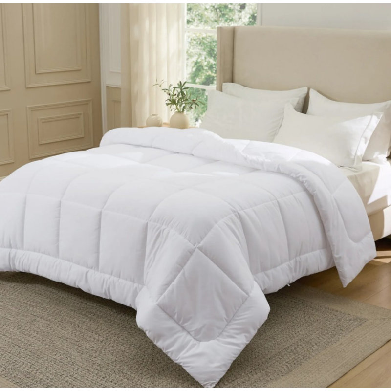 Bedsure All-Season Duvet Insert - Down Alternative Comforter with 7D Hollow Fiber, White, Oversized King Quilt, White