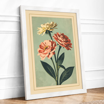 Carnation Arrangement Botanical - Framed Print