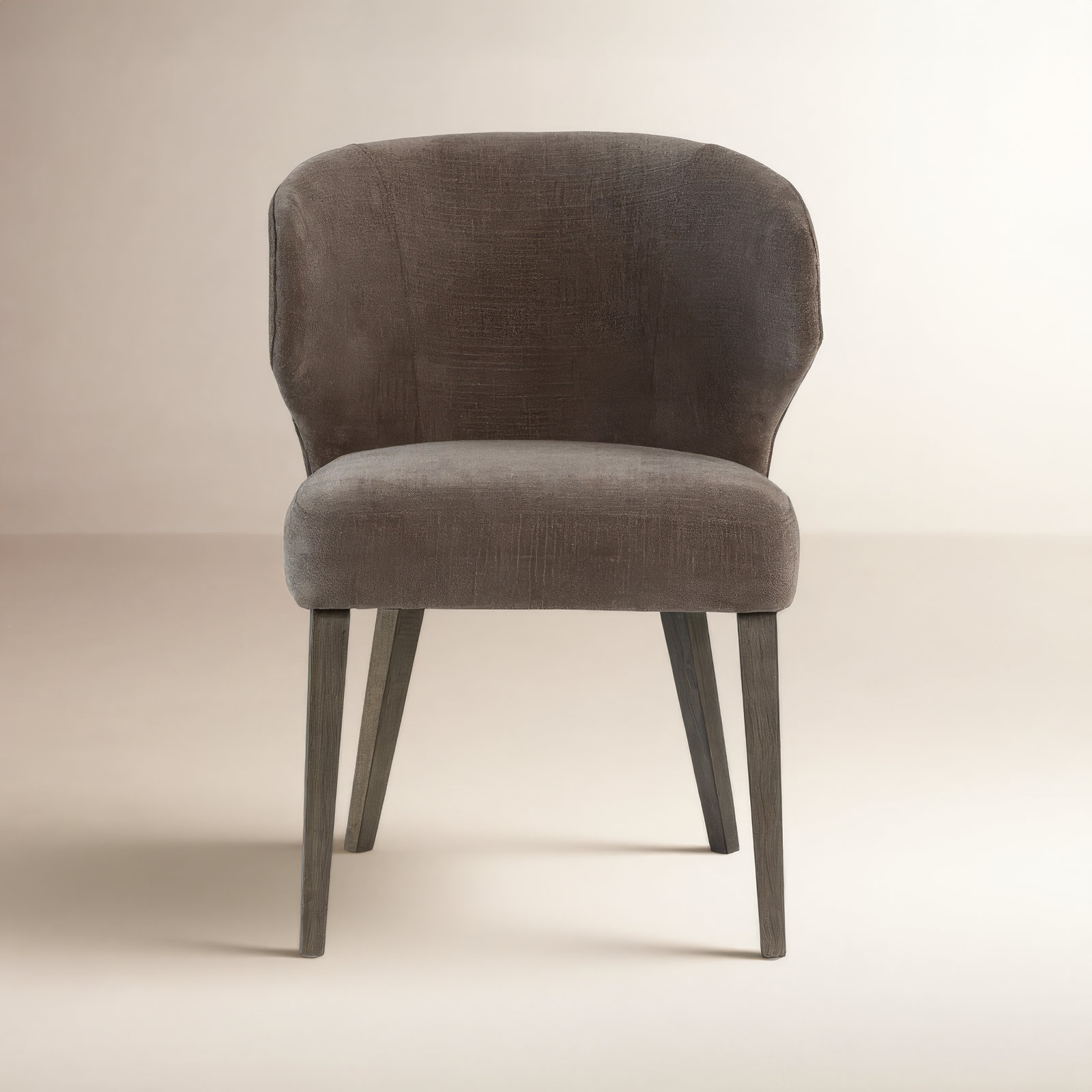 Golino Fabric Upholstered Wingback Side Chair, Black, Brown