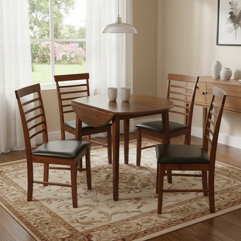 Bowerbank Extendable Round Solid Wood Dining Table