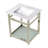 Quadras Ceramic Rectangular Console Bathroom Sink with Overflow-49617705-49610565