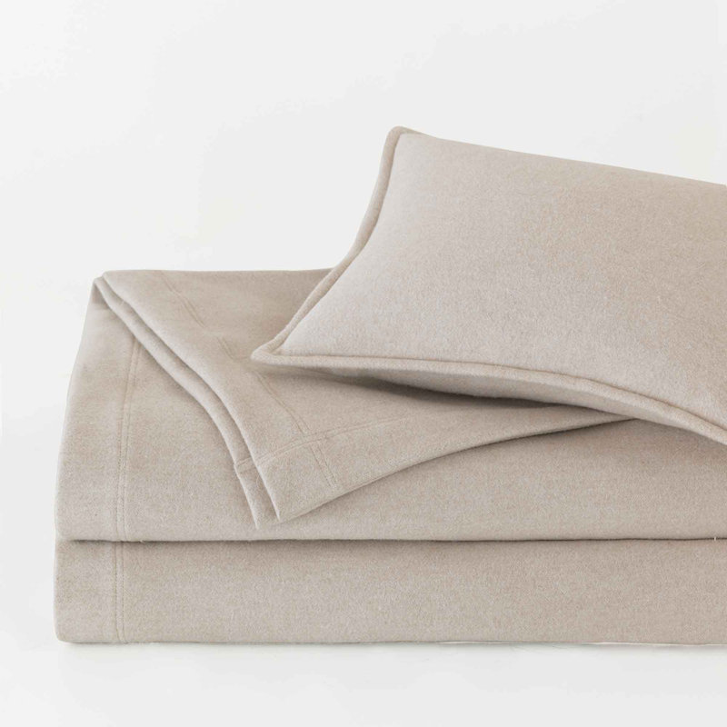 Couverture en coton Brera Flannel, Grand, Bisque