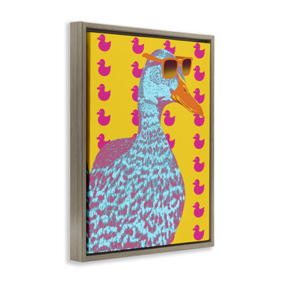 Cadre flottant Quirky Vibrant Goose, design par Marcus Prime