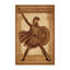 Tapis brun traditionnel lavable à la machine Spartan Warrior-445684633