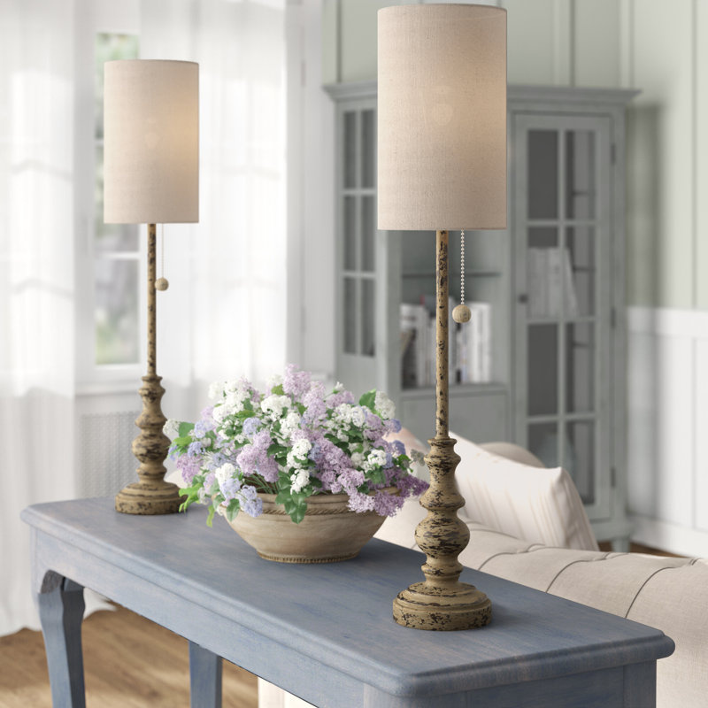 Arystan 29" Distressed Tan/Brown Buffet Lamp