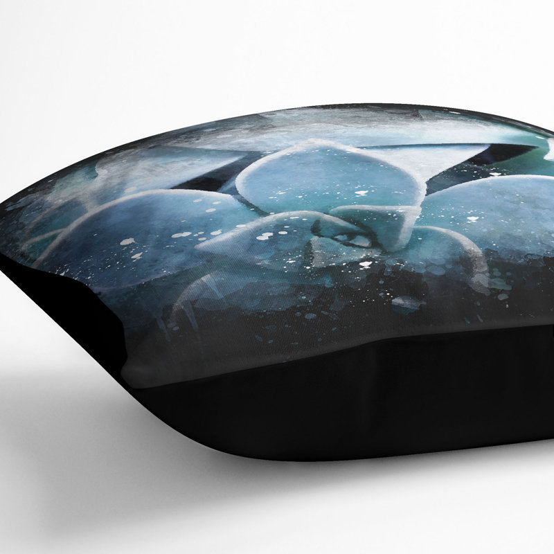 Square Throw Cushion, Black, 55cm H x 55cm W x 20cm D