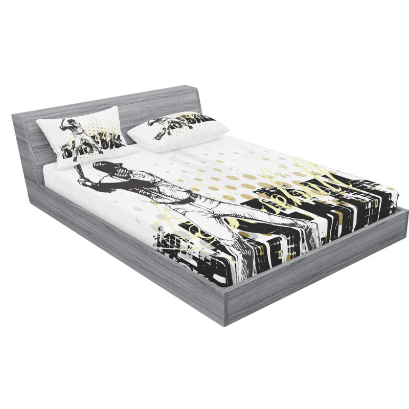 Microfiber Sheet Set, Queen Sheet Set with Fitted Sheet