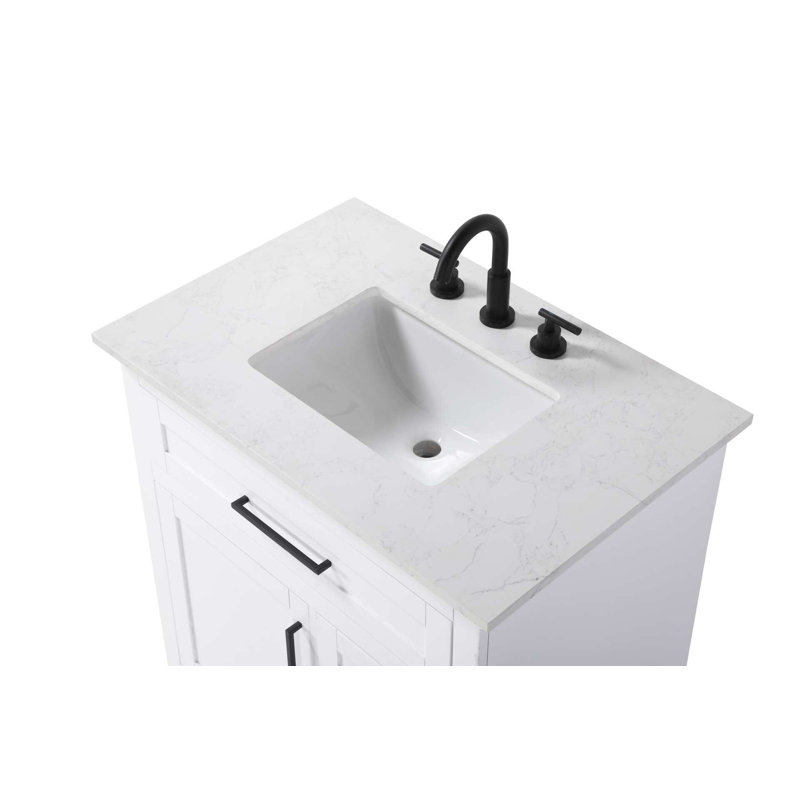 Meuble-lavabo simple 32 po blanc, 32", Blanc