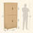71" Tall Wooden Pantry Cabinet with Adjustable Shelves and 4 Doors – Freestanding Kitchen Storage Cabinet for Dining Room, Living Room, Bathroom-1661442291