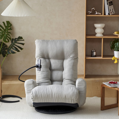 Gray Metal 360 Degree Rotatable Chair With Adjustable Head And Waist, Soft Seat For A Wonderful Comfortable Experience Ergonomic Features, Comfort