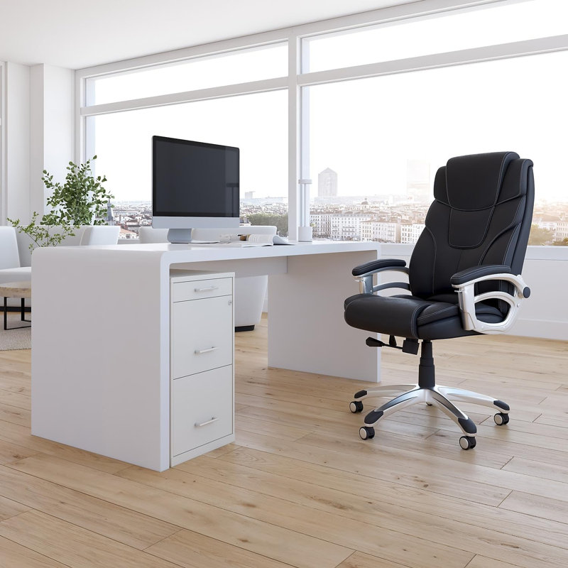 White 3-Drawer Lockable Metal Vertical Filing Cabinet
