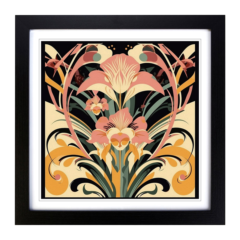 Single Picture Frame Print on Wood, Black