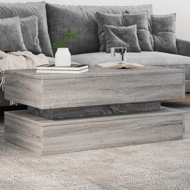 Calixtro Enclosed Coffee Table, Grey Sonoma
