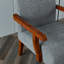 Fabric Accent Arm Chair Set of 2 with Round Wood Table-112553923