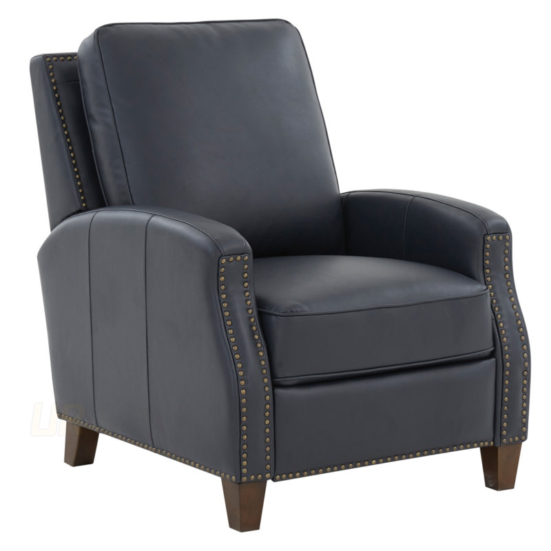 Fauteuil inclinable en similicuir Jack Midnight avec mousse haute densité et inclinaison manuelle douce pour un confort ultime