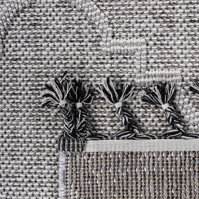 5x7 White/grey Trellis Area Rug By Loom & - Stainproof, Non-shed, Pet-, , Easy Maintenance, Multiple Sizes Available Collection Stain , Non-shedding, Pet Safe, Medium Pile Height, Different Colors