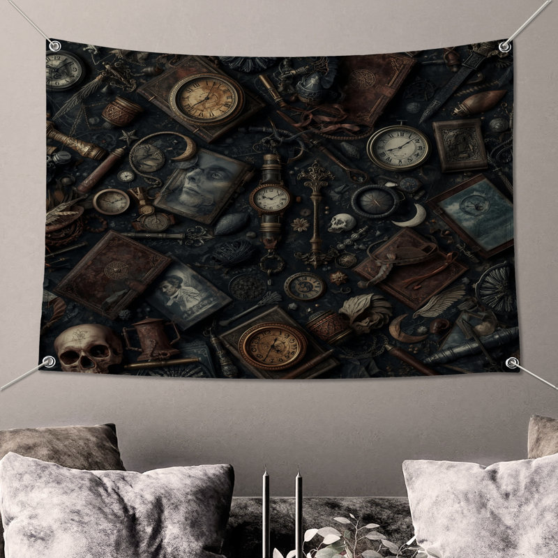 Tapisserie murale Vintage Collection, H 50 po x l 60 po avec 4 œillets