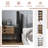 4-Tier Foldable Rolling Cart with Storage Shelves for Kitchen